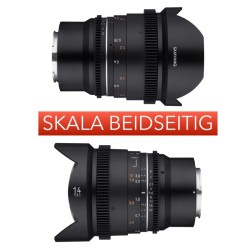 SAMYANG MF 14mm T3,1 VDSLR MK2 MFT ultra-laajakulmainen videobjektiivi, musta