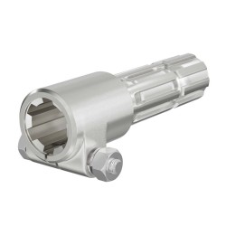 Voimanottoakselin holkki 160 mm 6 uraa ulosakseli 8 32x38x6 AISI 1045 teräs traktori
