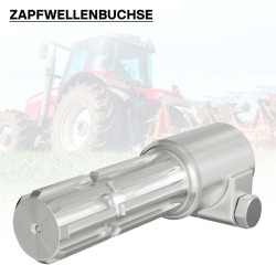 PTO-akselin adapteriholkki 160 mm, 21 uraa, ulosakseli 8-32x38x6, AISI 1045 -teräs