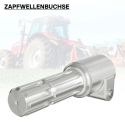 Voimanottoakselin (PTO) adapteriholkki 165 mm, 21 hammasta, ulosakseli 8-32x38x6, AISI 1045 -teräs