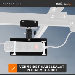 Walimex pistorasiateline kattokiskojärjestelmään 200 x 40 x 170 mm, musta