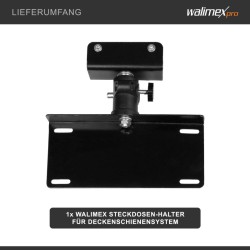 Walimex pistorasiateline kattokiskojärjestelmään 200 x 40 x 170 mm, musta