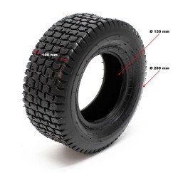 Renkaat ratsastettavaan ruohonleikkuriin ja puutarhatraktoriin 13x5 00 6 nappulakuvio 2 kpl