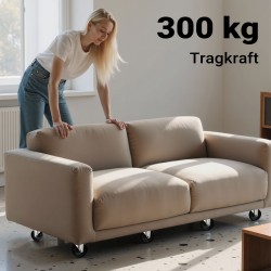 Kuljetusrullat 2 kpl, 575 x 290 x 144 mm, 300 kg kantavuus, musta vaneri