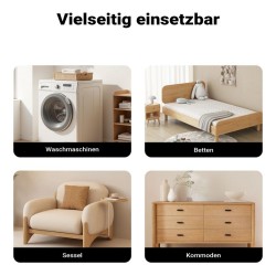 Kuljetusrullat 2 kpl, 575 x 290 x 144 mm, 300 kg kantavuus, musta vaneri