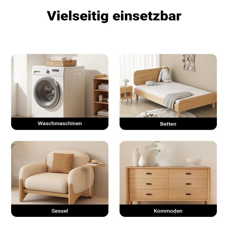 Kuljetusrullat 2 kpl, 575 x 290 x 144 mm, 300 kg kantavuus, musta vaneri