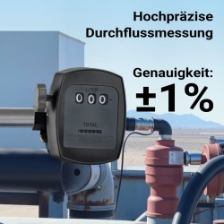 Virtausmittari dieselille, rypsiöljylle ja lämmitysöljylle, 10-60 l/min, 3 bar, 32 mm, 1 % poikkeama