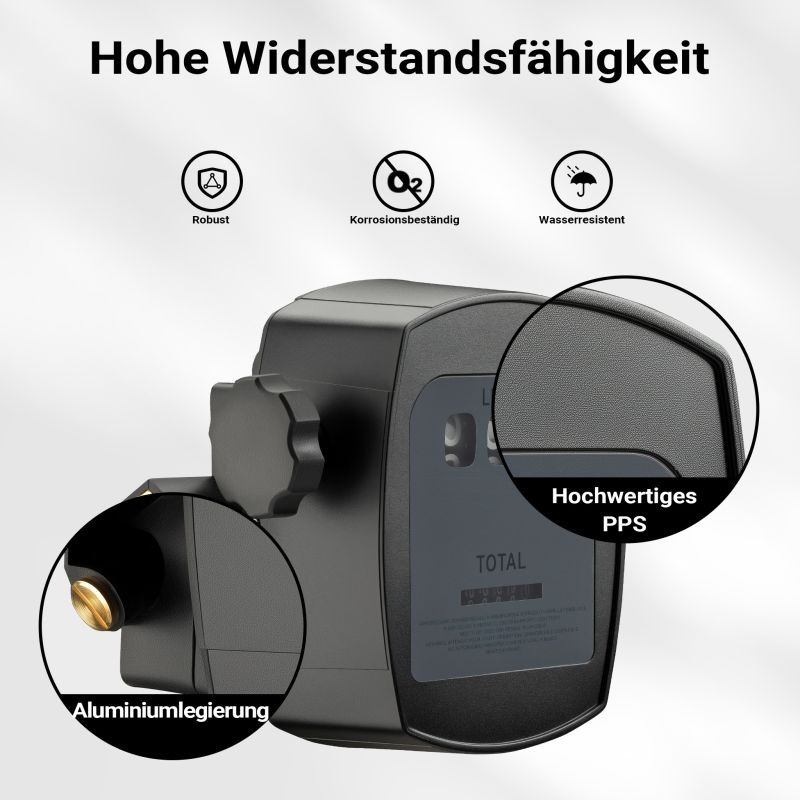 Virtausmittari dieselille, rypsiöljylle ja lämmitysöljylle, 10-60 l/min, 3 bar, 32 mm, 1 % poikkeama