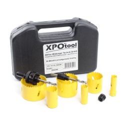 XPOtool 9-osainen HSS bi-metallinen reikapuristinsarja 16-68 mm puulle, metallille ja muoville