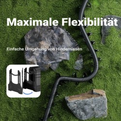 Jätevesiletkun pidike 4,5 m, korkeussäädettävä, enintään Ø 94 mm, musta, matkailuautoon ja asuntovaunuun