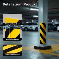 Autotallin seinäsuojat 400 x 75 x 20 mm, 8 kpl, itsetahmeava EVA-materiaali