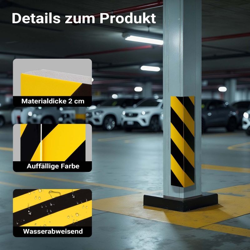 Autotallin seinäsuojat 400 x 75 x 20 mm, 8 kpl, itsetahmeava EVA-materiaali