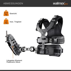 Walimex pro StabyBalance -setti, liivi ja jousivarsi, max. 4 kg