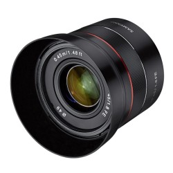 Samyang AF 45mm f/1.8 FE -kiinteä polttovälin objektiivi Sony E-mountille, täyskenno ja APS-C