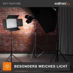 Walimex pro Niova 100-F Pro 100W Bi-Color LED-paneelivalaisin, himmennettävä studiovalaisin kaukosäätimellä