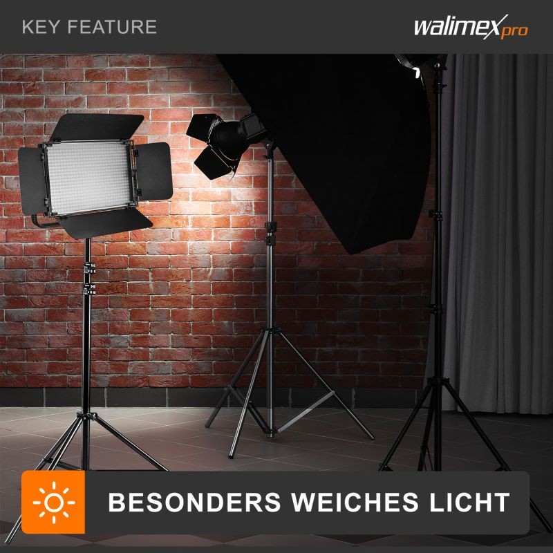 Walimex pro Niova 100-F Pro 100W Bi-Color LED-paneelivalaisin, himmennettävä studiovalaisin kaukosäätimellä
