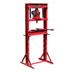 Hydraulinen prässi 20 t, 500 mm, teräs, painemittari, punainen