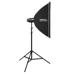 Walimex pro Newcomer 300 II studiosalamisetti 300 W s softbox 60x90 cm ja valojalusta