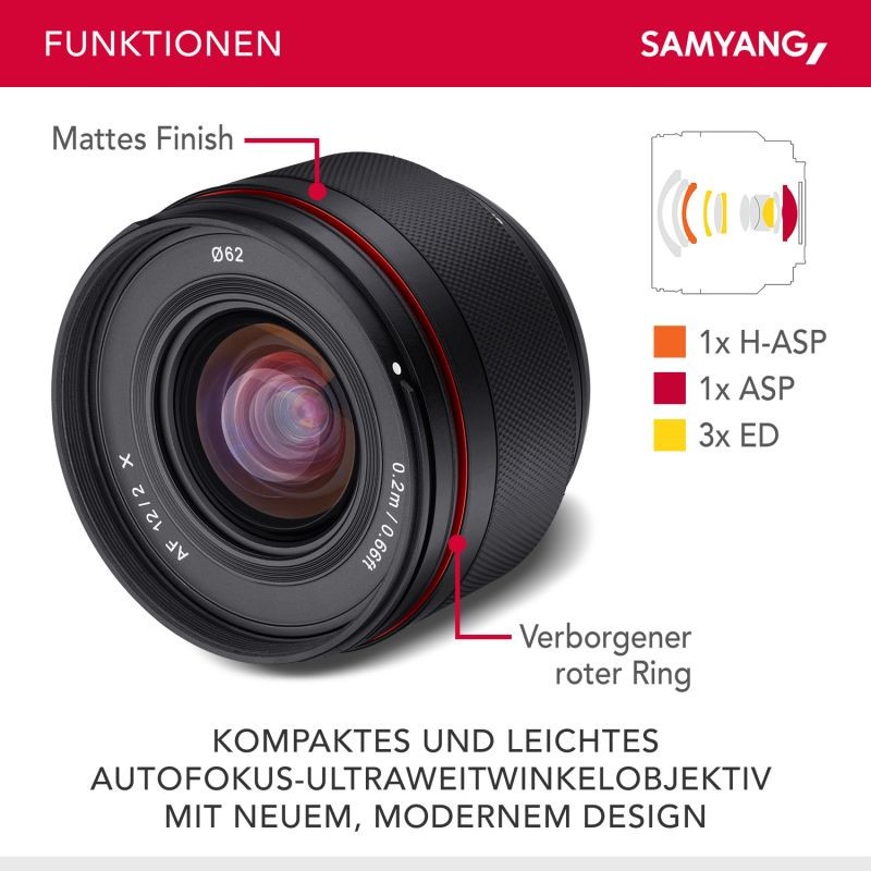 Samyang AF 12mm F2,0 ultralaajakulmaobjektiivi Fuji X -sarjalle