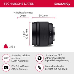 Samyang AF 12mm F2,0 ultralaajakulmaobjektiivi Fuji X -sarjalle