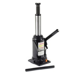Hydraulinen pullonostin 10 t, 205–390 mm, hallittu laskutoiminto, musta