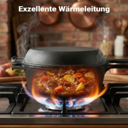 Valurautapata 2 in 1 nuotiolle ja grillille 42 x 26 x 12 cm 4 6 l musta