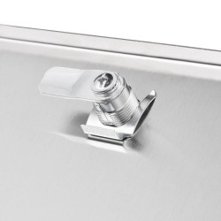 Seinäpostilaatikko V38 Antrasiitti ja ruostumaton teräs 300 x 110 x 395 mm, lukolla ja sanomalehtitelineellä