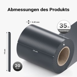 Näkösuojanauhat antrasiitti, PVC, 35 m x 19 cm, 650 g/m², 20 kpl kiinnitysklipsiä
