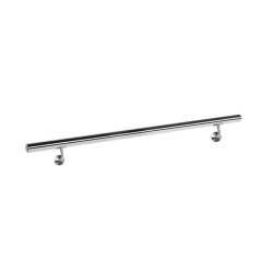 Kaide V2A-ruostumaton teräs 100 cm, hopea, 42 mm, 2 kpl kiinnikkeet