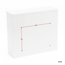 Postilaatikko V13 valkoinen 360 x 105 x 315 mm, lukittava, jauhemaalattu teräs