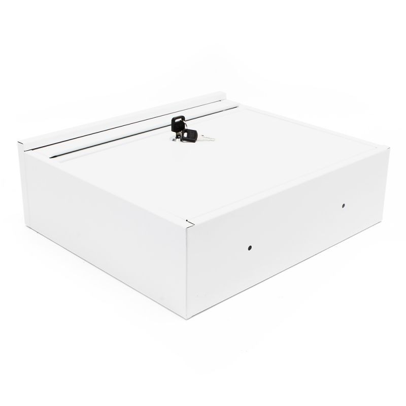 Postilaatikko V13 valkoinen 360 x 105 x 315 mm, lukittava, jauhemaalattu teräs