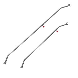 Säädettävät pressutuet perävaunulle 2 kpl alumiini 108 150 cm