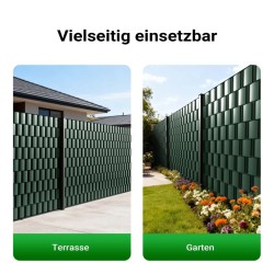 Näkösuojanauhat 35 m x 19 cm vihreä PVC 650 g m 20 kpl kiinnitysklipsit