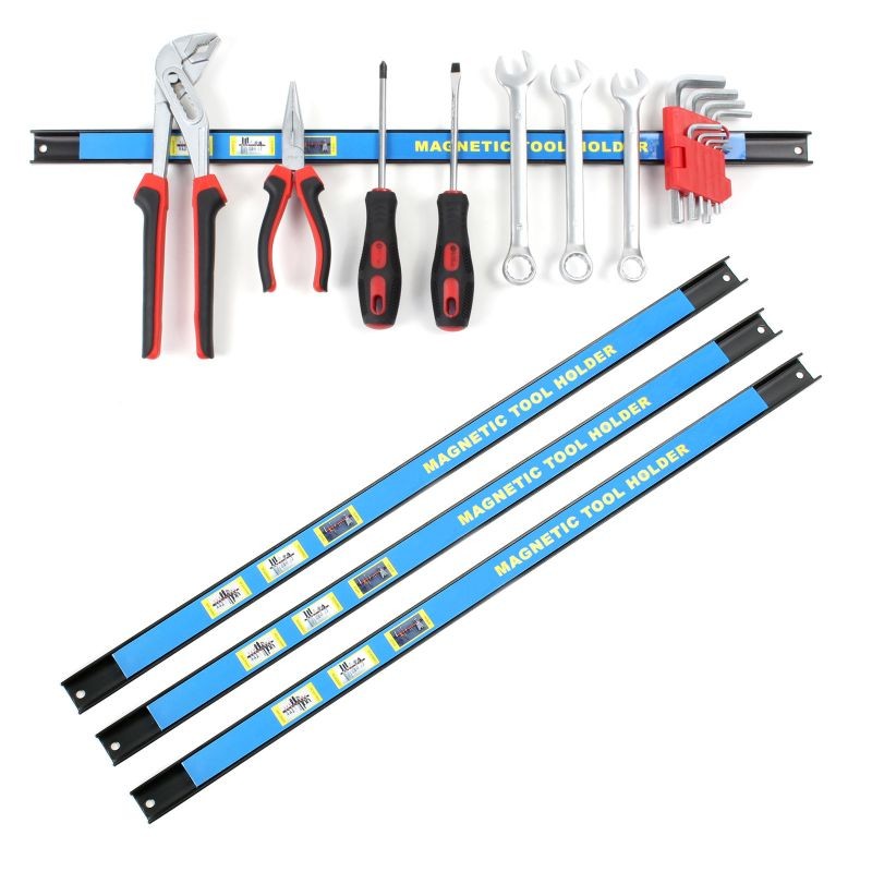 Magneettinen työkaluteline-setti 4 kpl, 61 cm, hiiliteräs, sininen