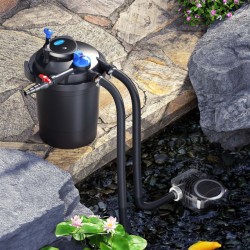 SunSun CPF-10000 lampisuodatinsetti 10000 l: 11 W UV-C, NEO-3800 SuperECO pumppu 3600 l/h, 5 m letku 38 mm