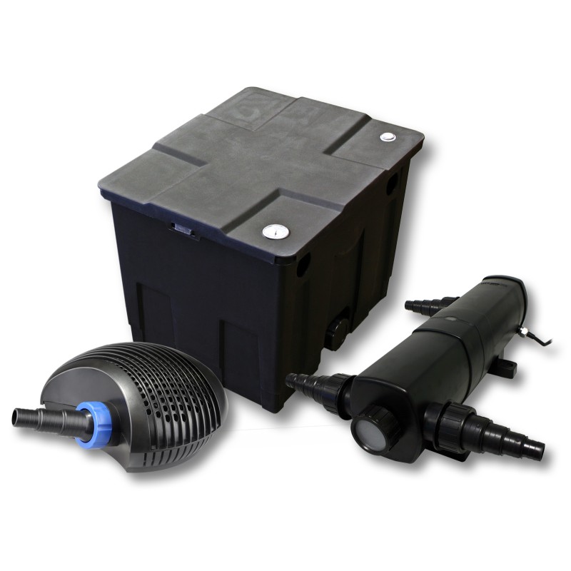 SunSun Lampisuodatinsetti CBF-350 12000 l, CTF-6000 SuperECO-pumppu 6000 l/h ja CUV-224 UVC-selkeytin 24 W