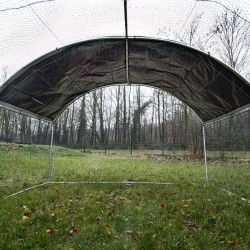 Fudajo XXL-ulkoaitaus 6 x 3 x 2 m aurinkokatoksella, sinkitty teräs, pieneläimille ja siipikarjalle