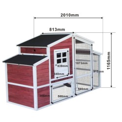 XXL Kanala 2010 x 813 x 1165 mm punavalkoinen kuusipuu ulkoilualue pesälaatikko ja lannoiteallas