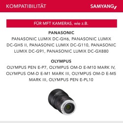 Samyang 85mm f 1 8 ED UMC CS MFT manuaalinen objektiivi