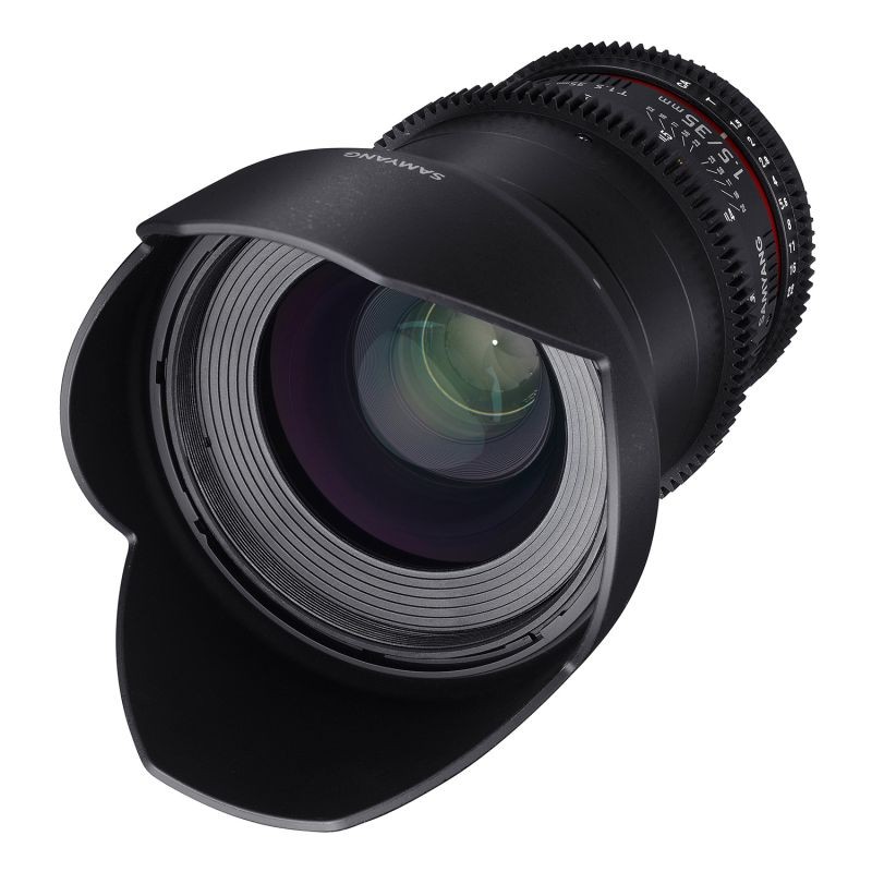 Samyang 35mm f/1.5 Video DSLR II -objektiivi Canon EF, manuaalinen tarkennus, musta