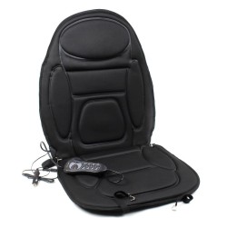 Hieronta- ja lämpöalusta autoon 105x50 cm, 12 V, 5 hierontamoottoria, musta