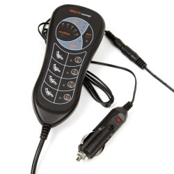 Hieronta- ja lämpöalusta autoon 105x50 cm, 12 V, 5 hierontamoottoria, musta