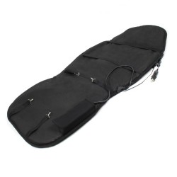 Hieronta- ja lämpöalusta autoon 105x50 cm, 12 V, 5 hierontamoottoria, musta