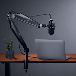 Toboli Mikrofonin nivelvarsi 80 cm, musta, pöytäteline
