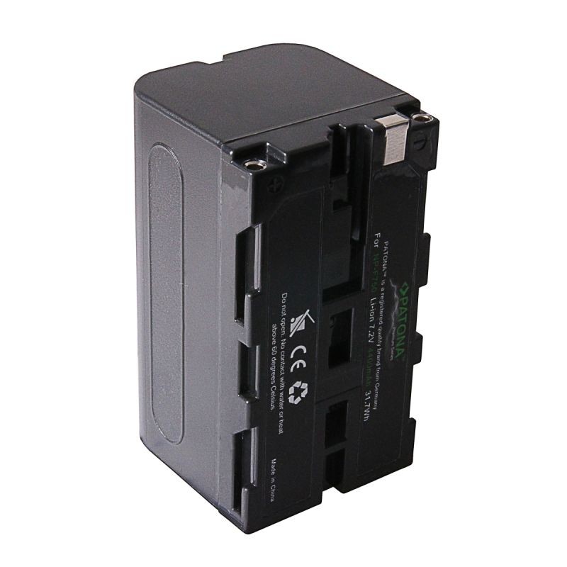Patona NP-F 750 litiumioniakku Sony NP-F -liitännälle, 4400 mAh, 7,4 V, 32,6 Wh