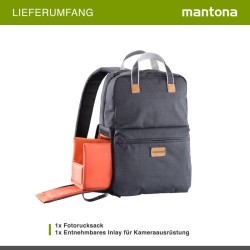 Mantona Urban Companion kamerareppu antrasiitti nahkayksityiskohdat tietokoneen lokero