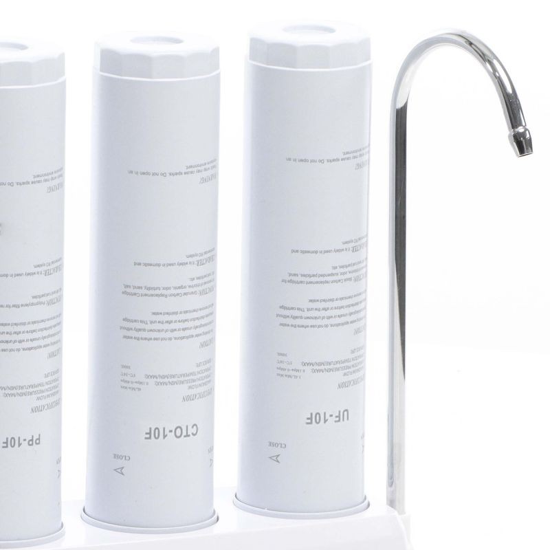 Naturewater NW-3-PPCTOUF 3-vaiheinen pöytämalli-vedensuodatin, 5 µ sedimentti, aktiivihiili, ultrafiltteri