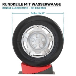 XPOtool Tasauskeilasetti matkailuautoille ja asuntovaunuille, 10 cm, 13 600 kg, 4 kpl keiloja