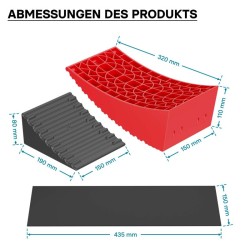 XPOtool Tasauskeilasetti matkailuautoille ja asuntovaunuille, 10 cm, 13 600 kg, 4 kpl keiloja
