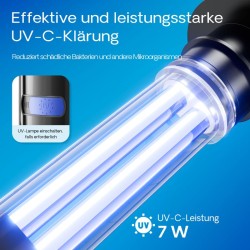 SunSun CUP-807 4-in-1 akvaarion sisäsuodatin 700 l/h, UVC-selkeytin ja hapetus, musta